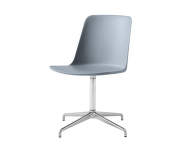 Kancelářská židle Rely HW11, polished aluminium/light blue