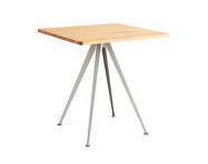 Kavárenský stolek Pyramid Table 21, 70 x 70 x 74 cm, beige powder coated steel / oiled solid oak