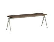 Lavice Pyramid Bench 11 140 cm, beige powder coated steel / smoked solid oak
