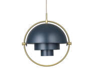 Závěsná lampa Multi-Lite, midnight blue/brass