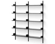 Policová sestava Library Shelf 1900, black ash/black