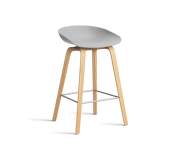Barová stolička AAS 32 Low Lacquered Oak Veneer, concrete grey