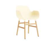 Židle Form s područkami, cream/oak