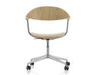 Kancelářská židle Mynt Plywood s kolečky, natural oak/blasted aluminium