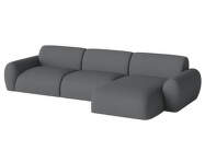 Rohová sedací souprava Núvol pravá s lenoškou, dark grey