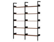 Policová sestava Rombe Konfigurace A, anthracite/lacquered walnut