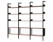 Policová sestava Rombe Konfigurace K, anthracite/lacquered walnut