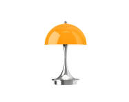 Přenosná lampa Panthella 160 V3, chrome original opal orange
