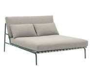 Lehátko Settle Lounge Bed bez područek, Ribbed Weave 2/dark green