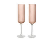 Sklenice na šampaňské Ripple Flutes set 2 ks, blush