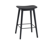 Barová stolička Fiber Stool 65cm, wood base, black