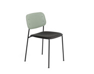Židle Soft Edge 10, dusty green oak/black powder coated steel