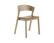 Čalouněná židle Cover Side Chair, oak/cognac refine leather