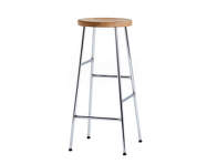 Barová stolička Cornet High, Chromed Steel / Solid Oak Oiled