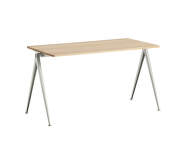 Pracovní stůl Pyramid Table 01, 140 x 65 x 74 cm, beige powder coated steel / matt lacquered solid oak