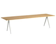 Jídelní stůl Pyramid Table 02, 300 x 85 x 74 cm, beige powder coated steel / clear lacquered solid oak
