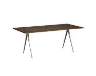 Jídelní stůl Pyramid Table 02, 190 x 85 x 74 cm, beige powder coated steel / smoked solid oak