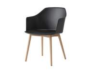 Židle Rely HW76 s područkami, oak/black