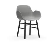 Židle Form s područkami, grey/black