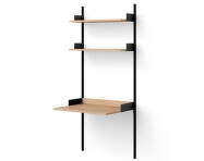 Policová sestava Study Shelf, oak/black