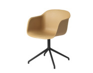 Židle Fiber Arm Chair, swivel base, ochre/black