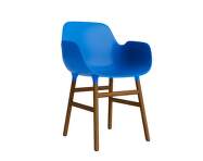 Židle Form s područkami, bright blue/walnut