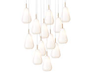 Závěsné svítidlo Anoli 13, nordic gold/opal