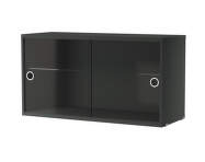 Skříňka Display Cabinet with Sliding Doors, dark grey