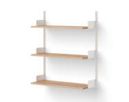Policová sestava Wall Shelf 900, oak/white