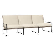 Outdorová sofa Desert 3-Seater, black/off-white