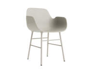 Židle Form s područkami, light grey/steel