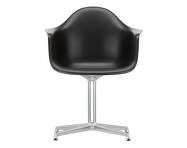 Židle Eames DAL, deep black/polished aluminum