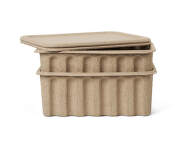 Papírový úložný box Pulp Large, set 2 ks, brown