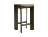 Barová stolička Chisel 30 H65, green umber lacquered beech / Linara 313