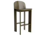 Barová židle Chisel 35 H75, green umber lacquered beech