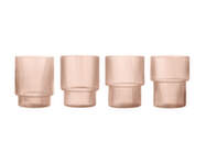 Sklenice Ripple set 4ks, blush