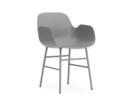Židle Form s područkami, grey/steel