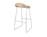 Barová židle 3D Bar Stool, oak/sledge base