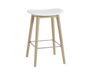 Barová stolička Fiber Stool 65cm, wood base, natural white/oak