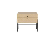 Komoda Luxe 2 drawers low, white oiled oak
