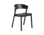 Čalouněná židle Cover Side Chair, black/black refine leather