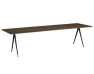 Jídelní stůl Pyramid Table 02, 300 x 85 x 74 cm, black powder coated steel / smoked solid oak