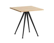 Kavárenský stolek Pyramid Table 21, 70 x 70 x 74 cm, black powder coated steel / matt lacquered solid oak