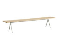 Lavice Pyramid Bench 12 250 cm, beige powder coated steel / matt lacquered solid oak