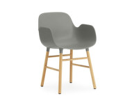Židle Form s područkami, grey/oak
