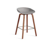 Barová stolička AAS 32 Low Lacquered Walnut Veneer, concrete grey