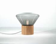 Stolní lampa Muffins WOOD 01 PC849, smoke grey / natural waxed oak