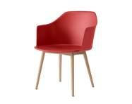 Židle Rely HW76 s područkami, oak/vermilion red