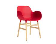 Židle Form s područkami,  bright red/oak