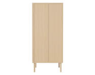 Skříň Cana s dřevěnými dveřmi, white oiled oak